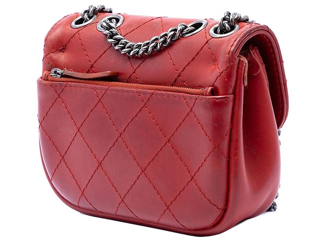 Chanel Red Paris Dallas Goatskin Wild Stitch Flap - view 2