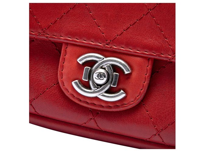 Chanel Red Paris Dallas Goatskin Wild Stitch Flap - view 5