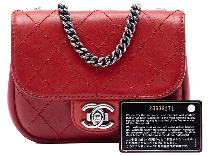 Chanel Red Paris Dallas Goatskin Wild Stitch Flap - view 8