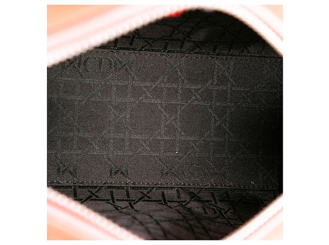 Lady Dior Cannage in vernice Arancione Medium - vista 4