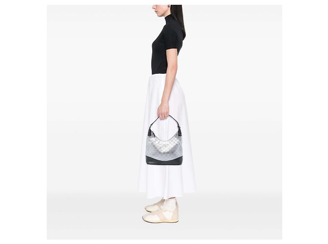 Borsa a Spalla Gucci Silver Metallic Guccissima Argento - vista 7