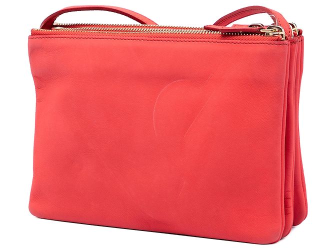 Céline Celine Trio Crossbody in agnello rosa misura Small - vista 2