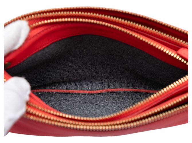 Céline Celine Trio Crossbody in agnello rosa misura Small - vista 4