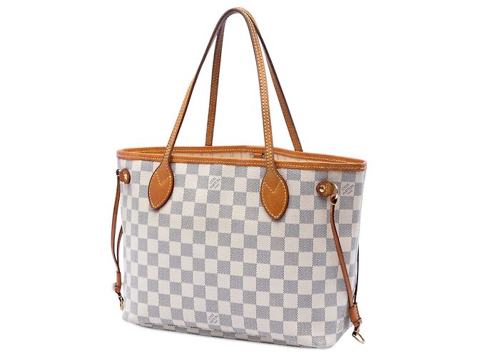 Louis Vuitton White Damier Azur Neverfull PM Bianco - vista 2
