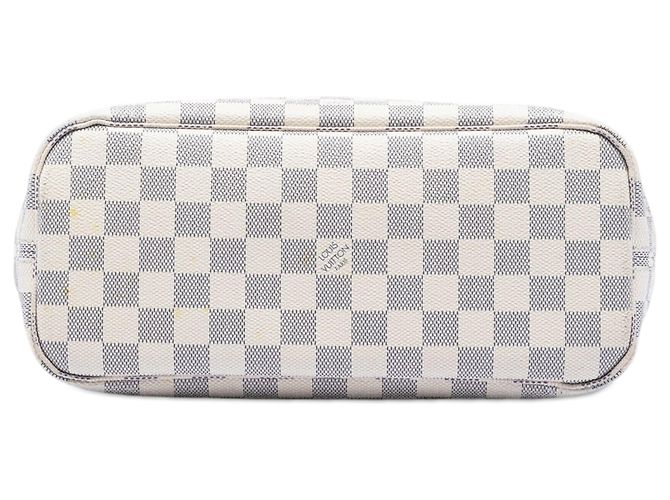 Louis Vuitton White Damier Azur Neverfull PM Bianco - vista 3
