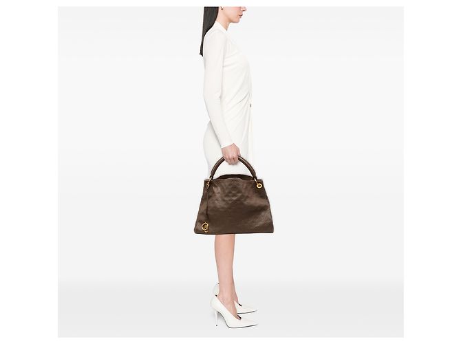 Louis Vuitton Marrone Monogram Empreinte Artsy MM - vista 7