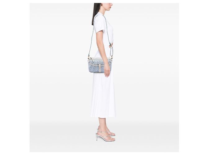 Céline Celine Blue C Macadam Canvas Crossbody Blu chiaro - vista 6