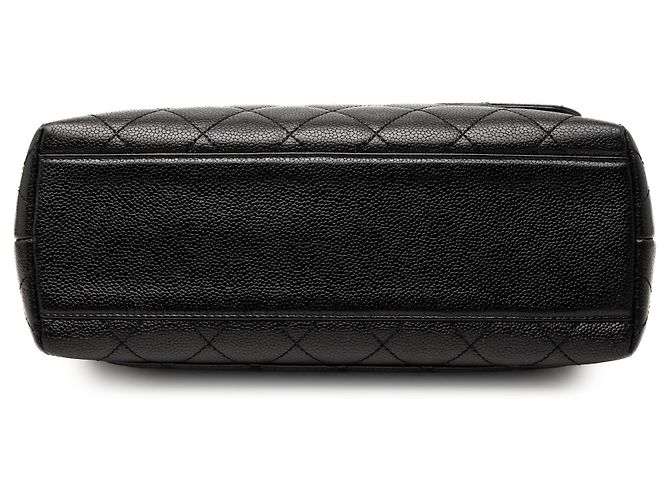 Bolso Chanel Black CC Quilted Caviar Kelly Top Handle Negro - vista 3