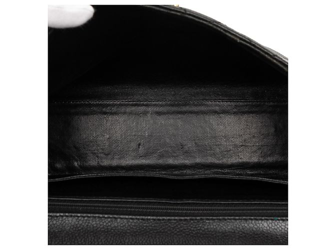Bolso Chanel Black CC Quilted Caviar Kelly Top Handle Negro - vista 4