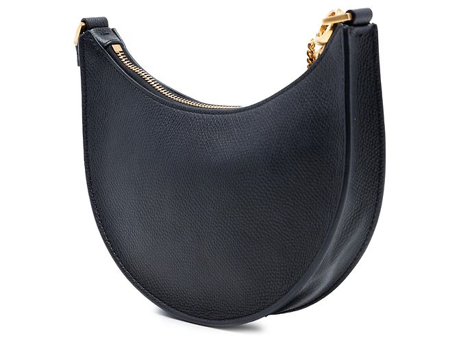Valentino Borsa Hobo VLogo in vitello granulato nero mini - vista 2