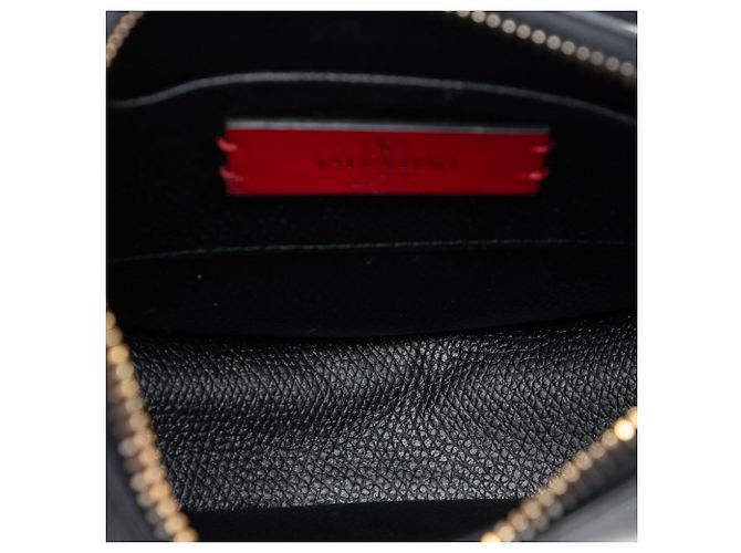 Valentino Borsa Hobo VLogo in vitello granulato nero mini - vista 4