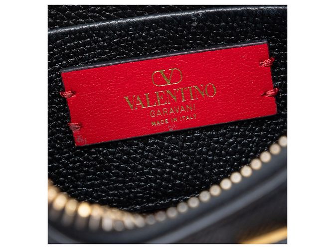 Valentino Borsa Hobo VLogo in vitello granulato nero mini - vista 5