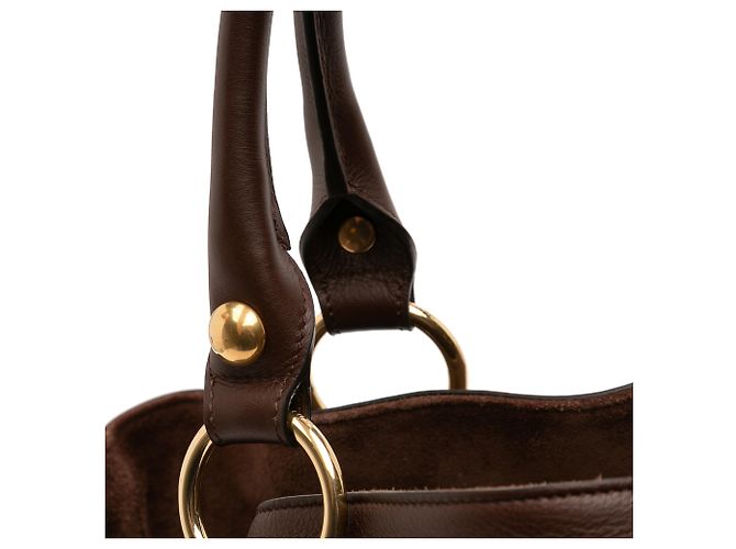Céline Celine Brown Medium Leather Anita Tote Dark brown - view 7