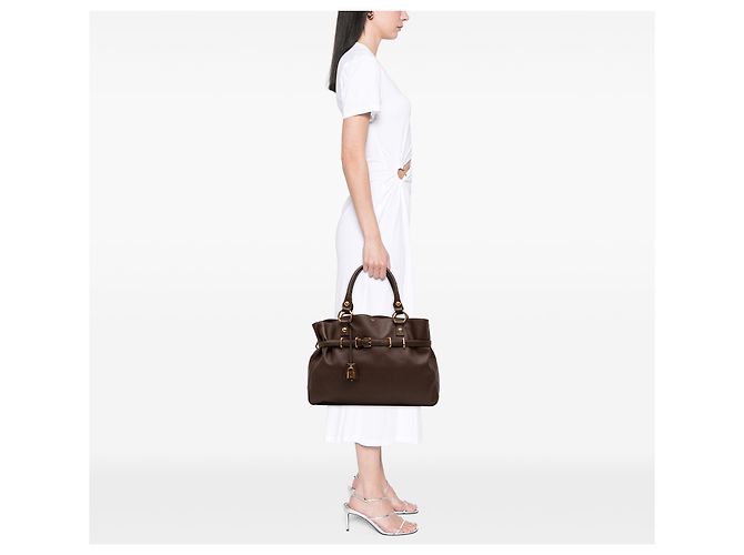 Céline Celine Brown Medium Leather Anita Tote Dark brown - view 8