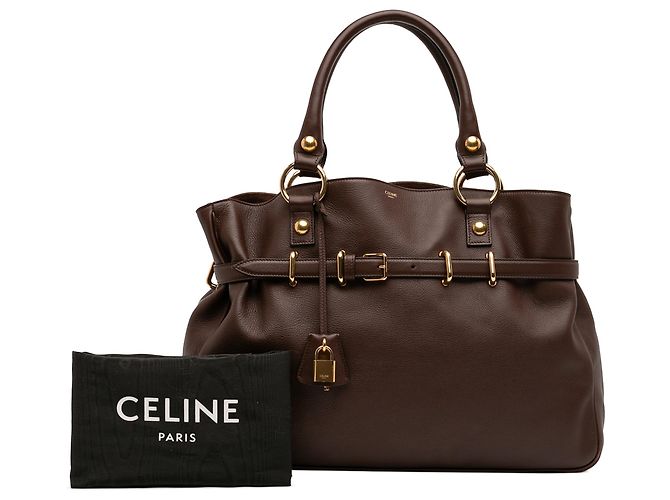 Céline Celine Brown Medium Leather Anita Tote Dark brown - view 9