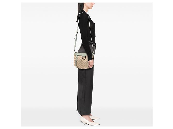 Gucci Beige GG Canvas Abbey D Ring Crossbody - vista 7