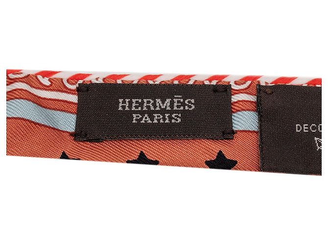 Hermès Orange Candy Doll Seidentuch Twilly - Ansicht 3