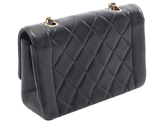 Chanel Black Small Lambskin Diana Flap Nero - vista 2