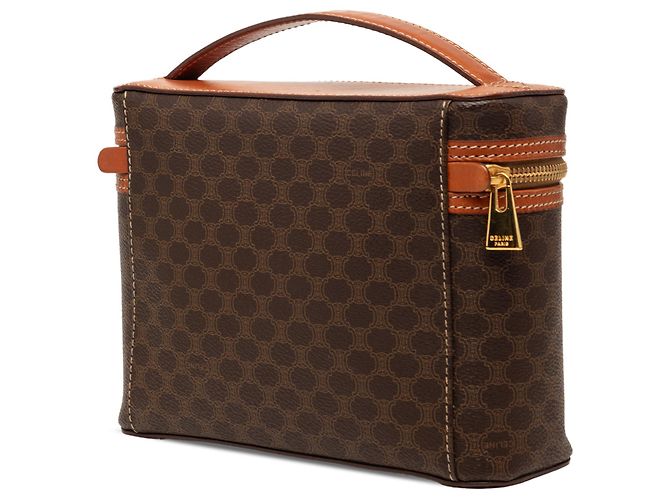 16 Céline Celine Vanity Bag aus beschichtetem Canvas in Braun Macadam - Ansicht 2