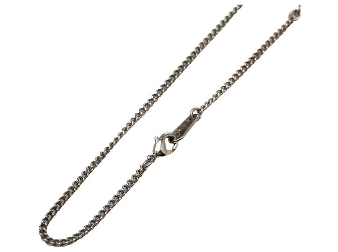 Collana Louis Vuitton Charms Monogram Eclipse in ottone argentato Argento - vista 8