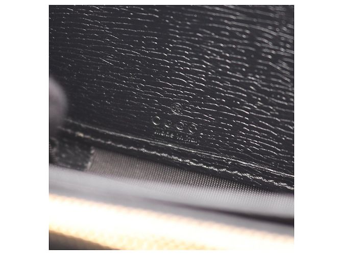 Portafoglio lungo in pelle nera con logo Gucci Nero - vista 4