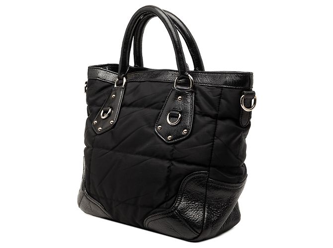 Tote Prada Black Tessuto Cervo Lux 24H Nero - vista 2