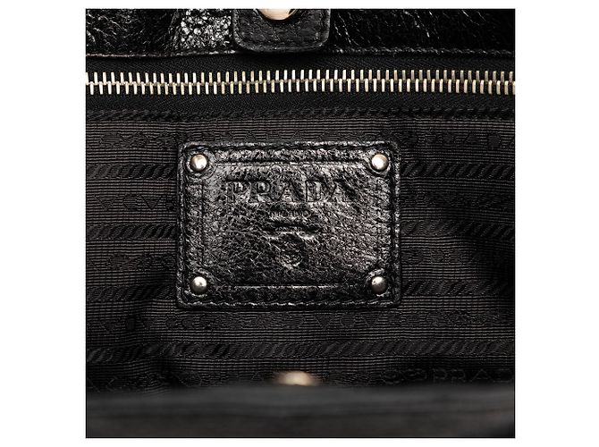 Tote Prada Black Tessuto Cervo Lux 24H Nero - vista 5