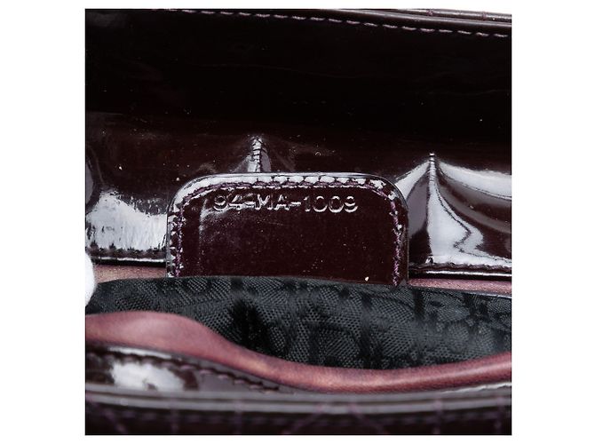 Lady Dior Cannage in vernice viola, misura Medium Porpora - vista 5