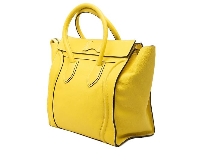 Céline Celine Yellow Mini Kalbsleder Luggage Tote Gelb - Ansicht 2