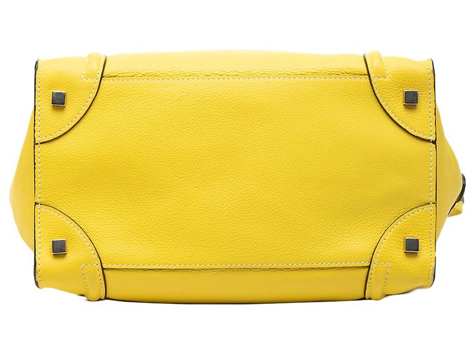 Céline Celine Yellow Mini Kalbsleder Luggage Tote Gelb - Ansicht 3