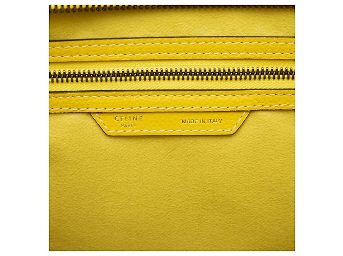 Céline Celine Yellow Mini Kalbsleder Luggage Tote Gelb - Ansicht 5