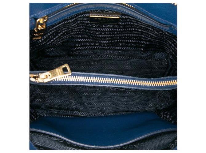 Sac à main Prada Blue Small Saffiano Lux Promenade Bleu - vue 4