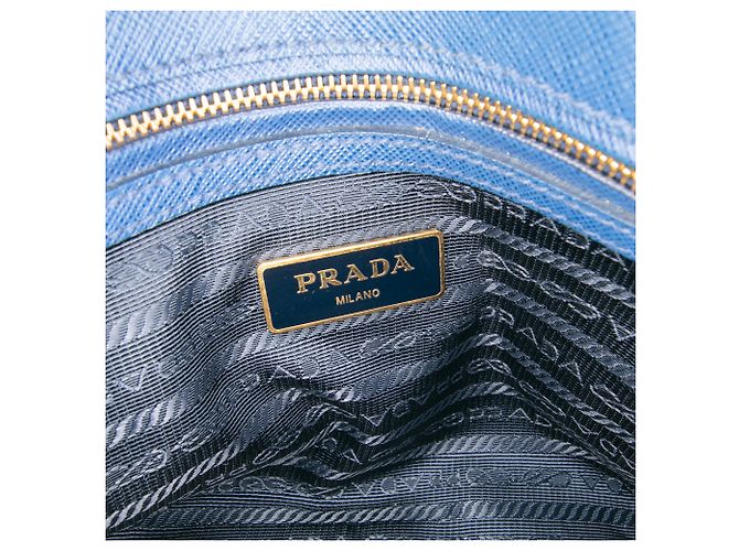 Sac à main Prada Blue Small Saffiano Lux Promenade Bleu - vue 5