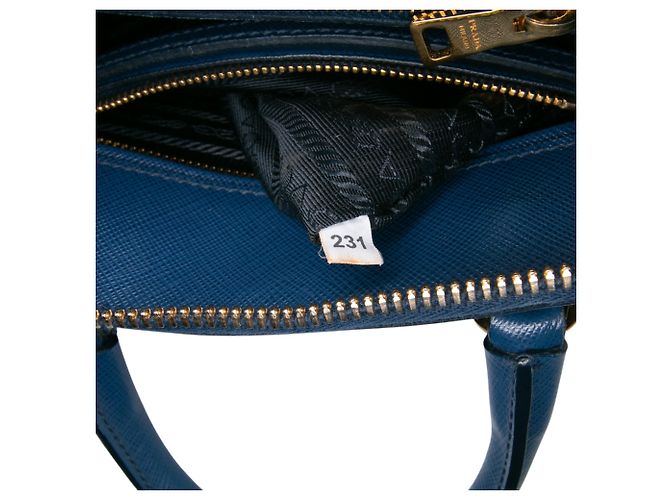 Sac à main Prada Blue Small Saffiano Lux Promenade Bleu - vue 6