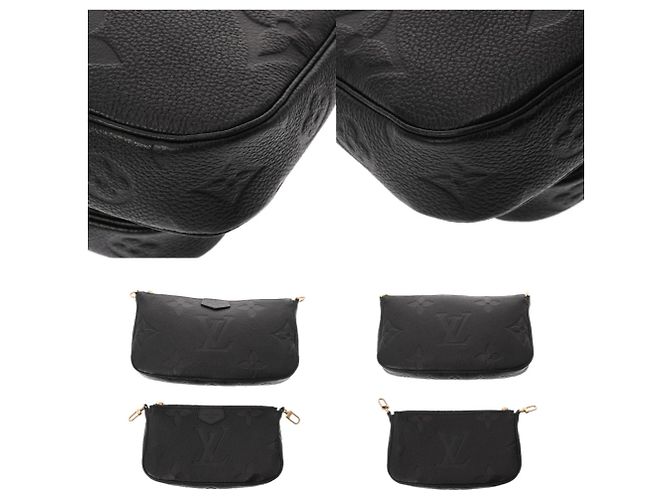 Louis Vuitton Monogram Empreinte Multi Pochette Accessoires Noir Nero - vista 9