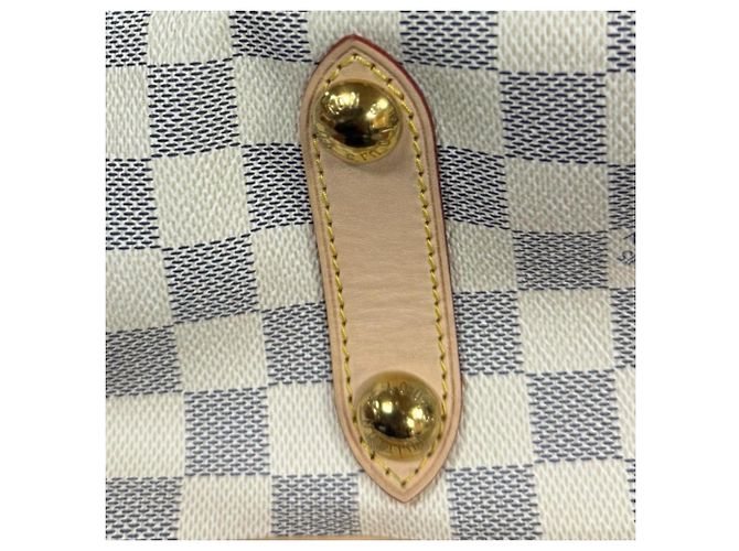 Borsa a tracolla Louis Vuitton Galliera PM Damier Azur Bianco - vista 10