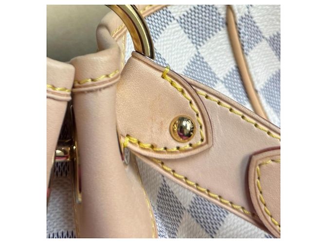 Borsa a tracolla Louis Vuitton Galliera PM Damier Azur Bianco - vista 11