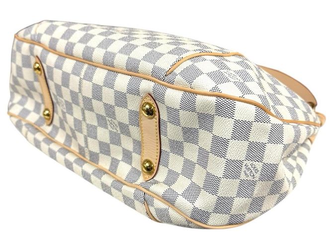 Borsa a tracolla Louis Vuitton Galliera PM Damier Azur Bianco - vista 6