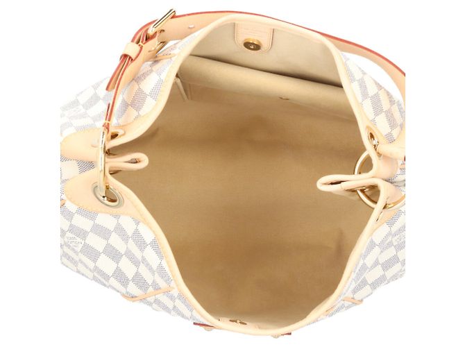 Borsa a tracolla Louis Vuitton Galliera PM Damier Azur Bianco - vista 7
