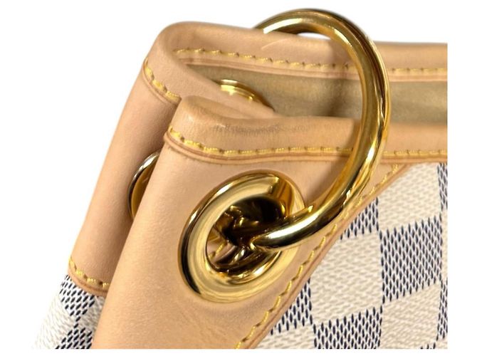 Borsa a tracolla Louis Vuitton Galliera PM Damier Azur Bianco - vista 8