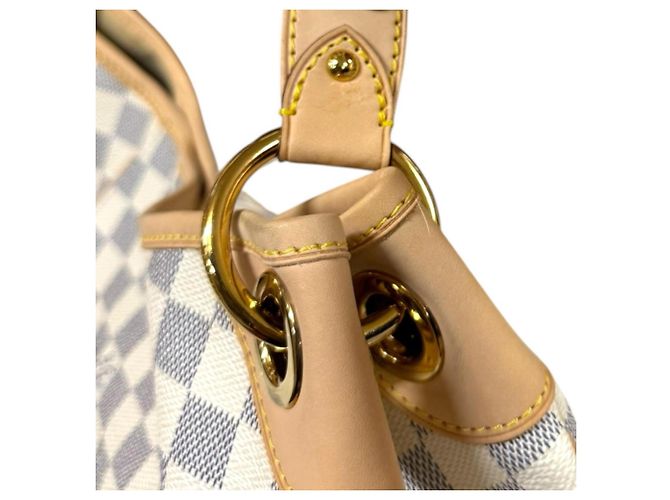 Borsa a tracolla Louis Vuitton Galliera PM Damier Azur Bianco - vista 9