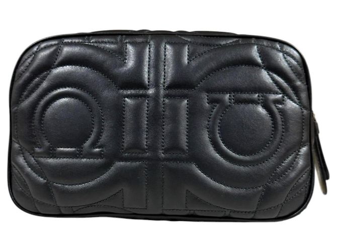 Borsa a tracolla Salvatore Ferragamo Gancini Nero - vista 3