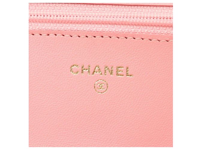 Borsa a tracolla Chanel Matelassé in agnello rosa - vista 5