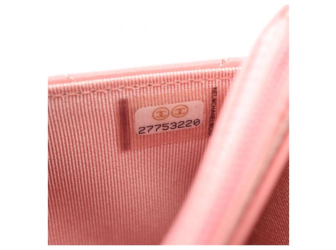 Borsa a tracolla Chanel Matelassé in agnello rosa - vista 6