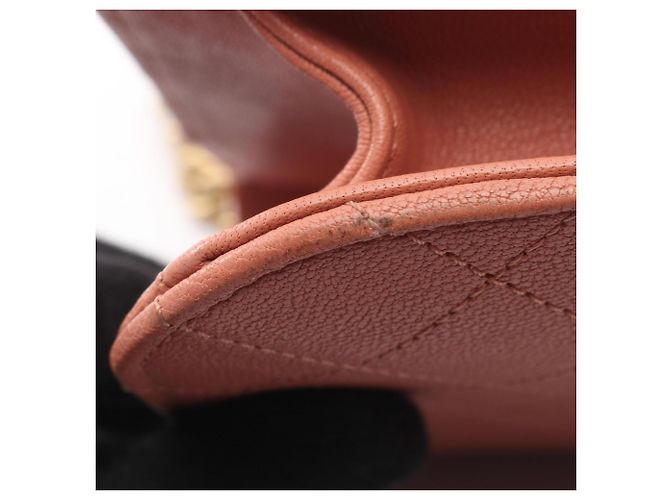 Borsa a tracolla Chanel Matelassé in pelle rosa - vista 10