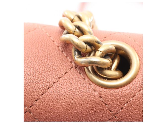 Borsa a tracolla Chanel Matelassé in pelle rosa - vista 11