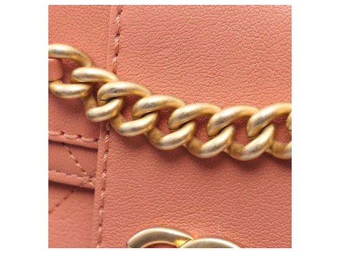 Borsa a tracolla Chanel Matelassé in pelle rosa - vista 7
