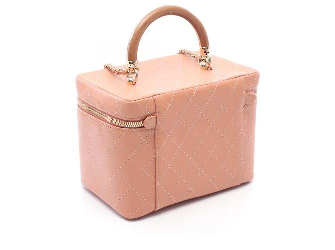 Borsa a tracolla Chanel Matelassé in pelle rosa - vista 2