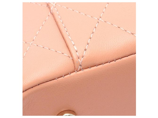 Borsa a tracolla Chanel Matelassé in pelle rosa - vista 7