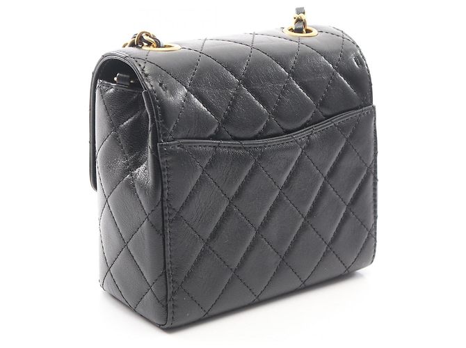 Borsa a tracolla Chanel in pelle nera trapuntata Nero - vista 2